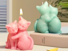 Molde silicona 2 gatitos abrazados
